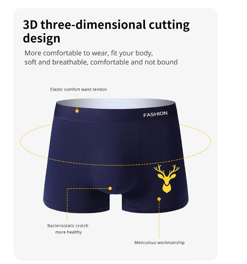 IPSTYLE Men Underwear Soft Sports BreathableTrendy Tashion Pop Print Boxer