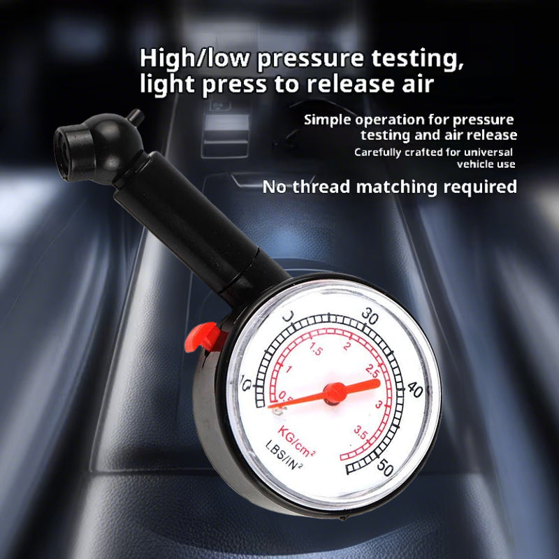 Precision Tire Pressure Gauge – Dual Scale PSI/Bar, No Battery Needed