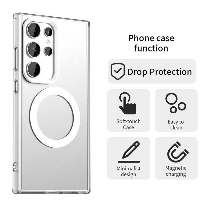 Phone Case for Samsung Galaxy S23 Ultra, Compatible with Magsafe, Shockproof Magnetic Case Cover