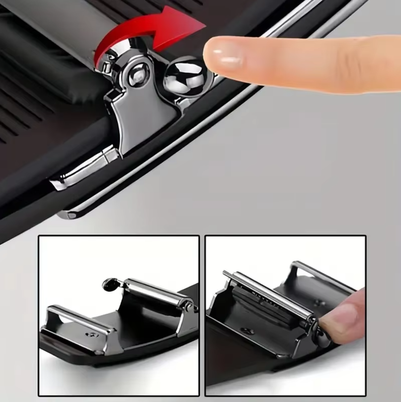Men's Belts Luxurious PU Belts Men's Fashion Toothless Automatic Simple Buckle Belts