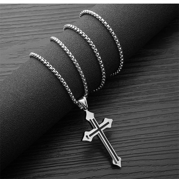 Cross Pendant Necklaces For Woman Men Teens Punk Hip Gothic Cross Pendant