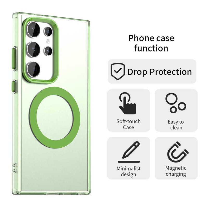 Phone Case for Samsung Galaxy S24 Ultra, Compatible with Magsafe,Shockproof Magnetic Case Cover