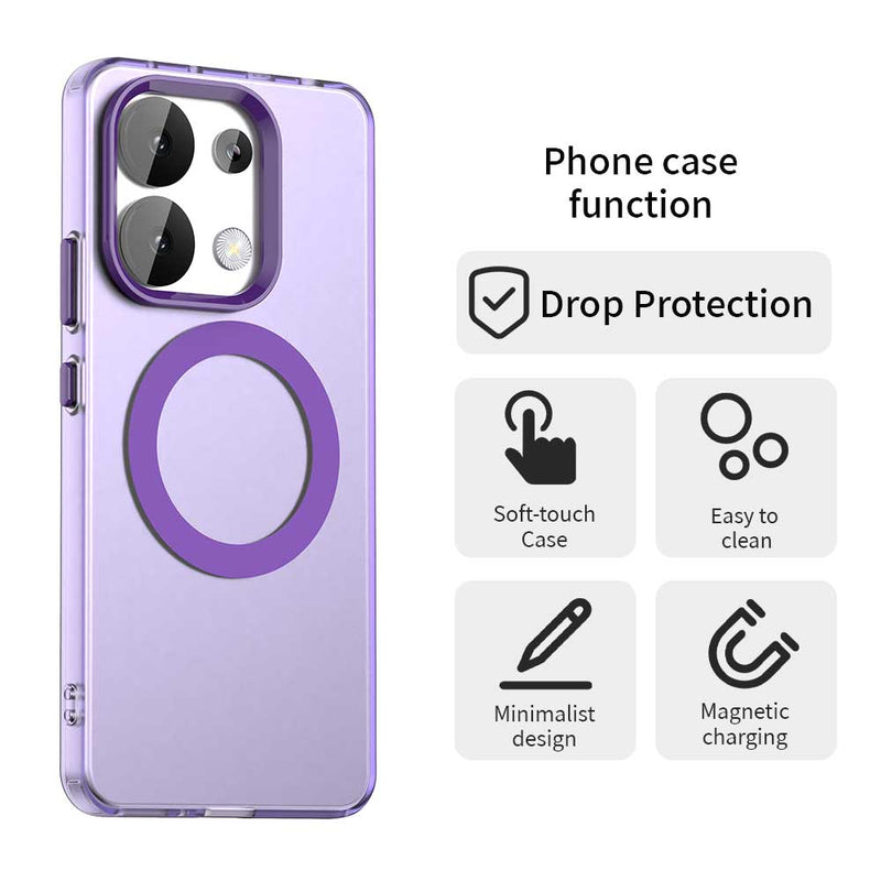 Phone Case for Xiaomi Redmi Note 13 4G, Compatible with Magsafe,Shockproof Magnetic Case Cover