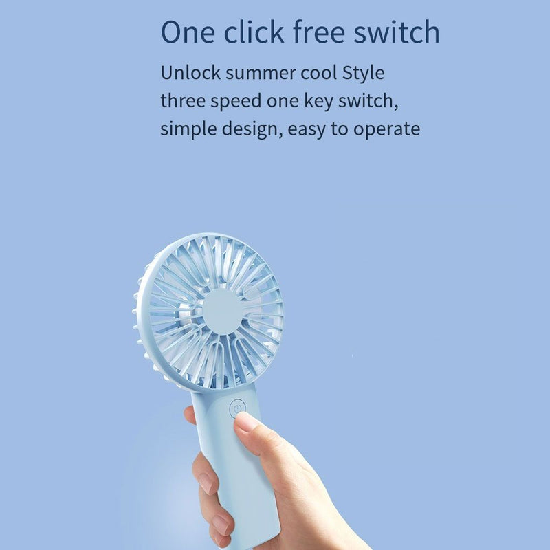 Portable Handheld Fan Small Cooling USB Rechargeable Mute Handheld Fan