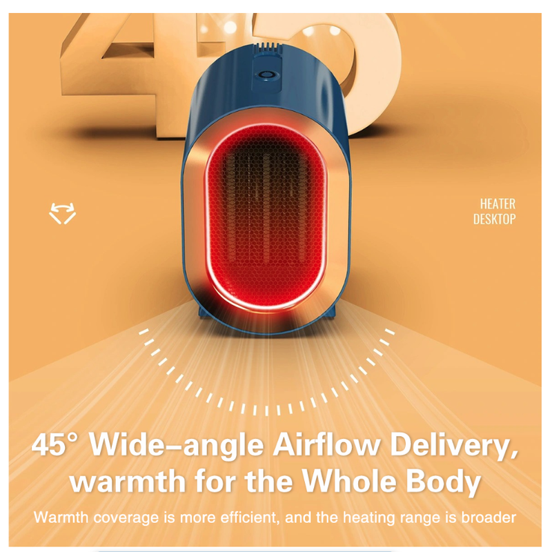 Electric Heater Mini Desktop Fan Heater Smart Warm Air Machine