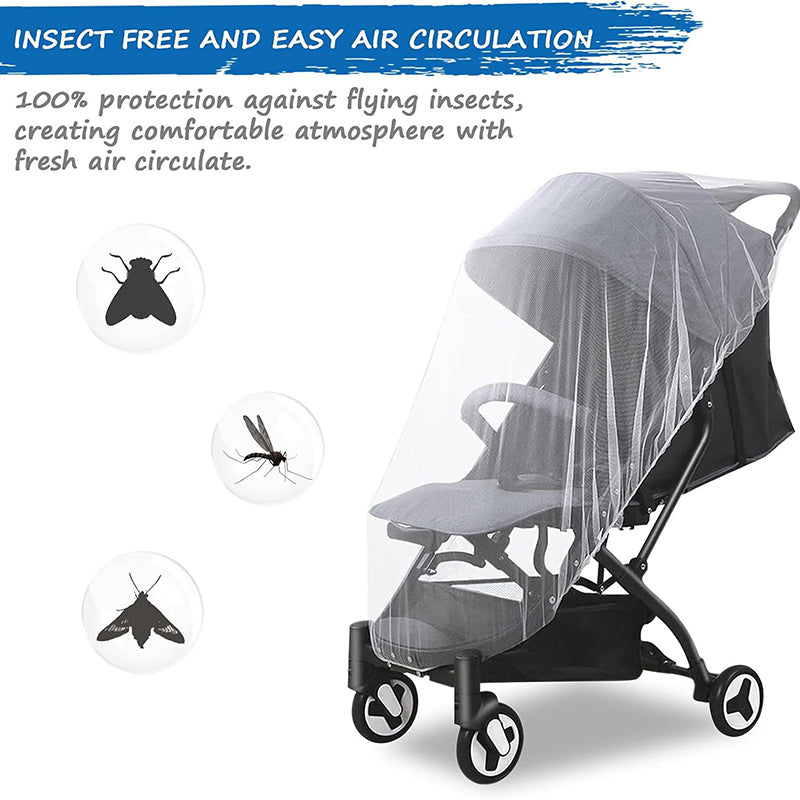 Universal Baby Mosquito Net – Fine Mesh for Strollers, Cots & Moses Baskets
