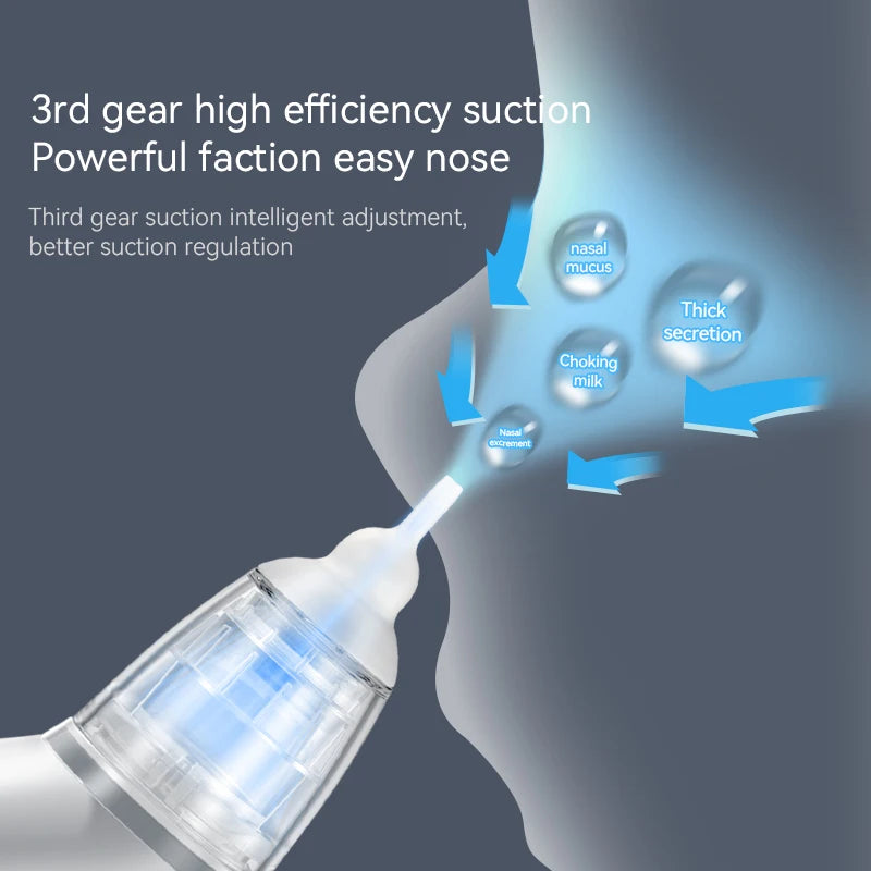 Electric Baby Nasal Aspirator with Music for Efficient Mucus Removal