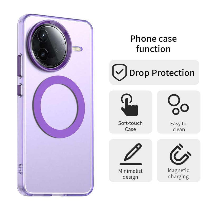 Phone Case for Xiaomi Redmi K80 5G, Compatible with Magsafe, Shockproof Magnetic Case Cover