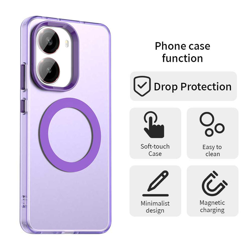 Phone Case for Xiaomi Redmi Turbo 4, Compatible with Magsafe,Shockproof Magnetic Case Cover