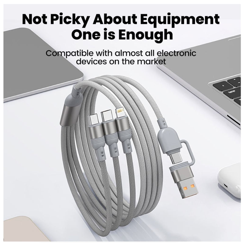 5 in 1 Cable USB Type C to C/Lighting/Micro Fast Charging Cable