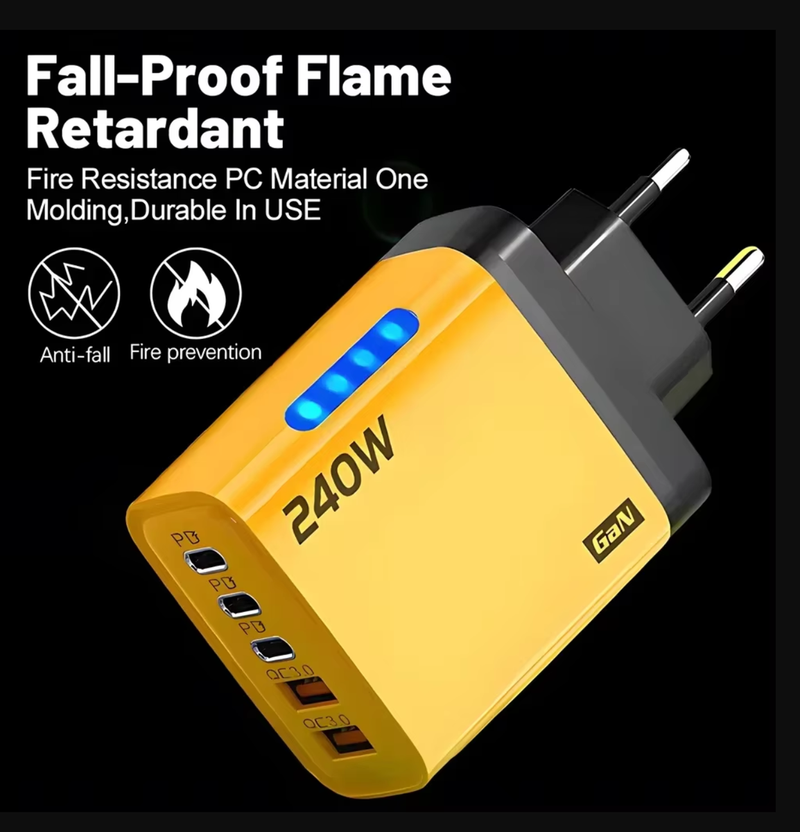 5 Ports USB C PD Charger Quick Charge 3.0 Type C Phone Fast Chargers