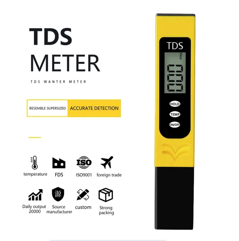 TDS Meter Big Digital Water Quality Tester TDS Temperature Meter