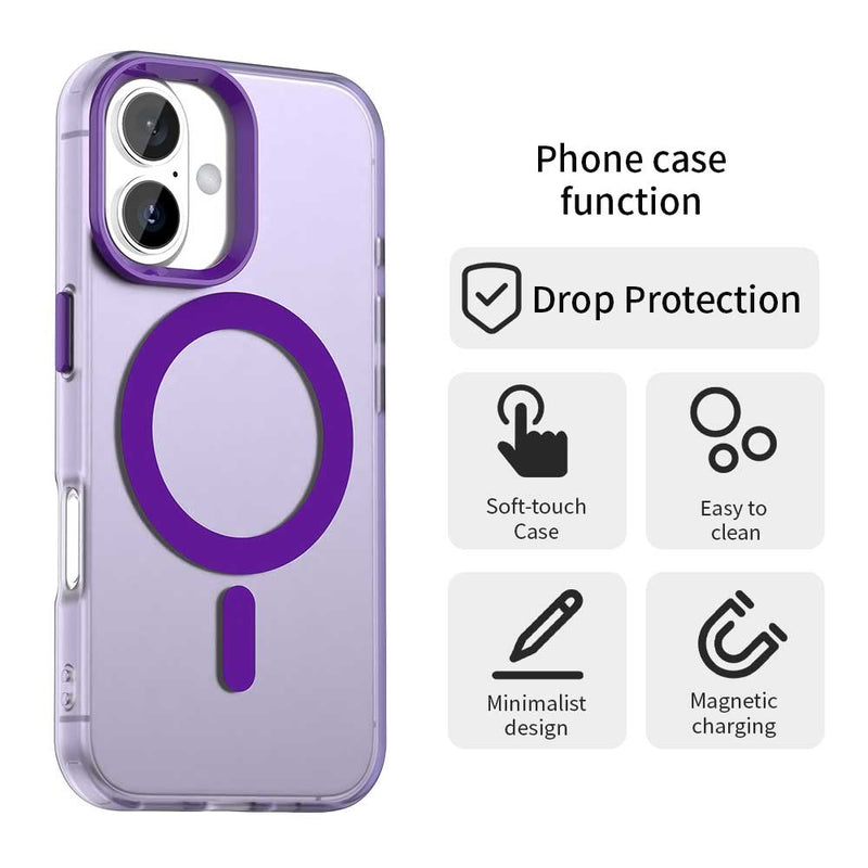 Phone Case for iPhone 16 Plus, Compatible with Magsafe,Shockproof Magnetic Case Cover