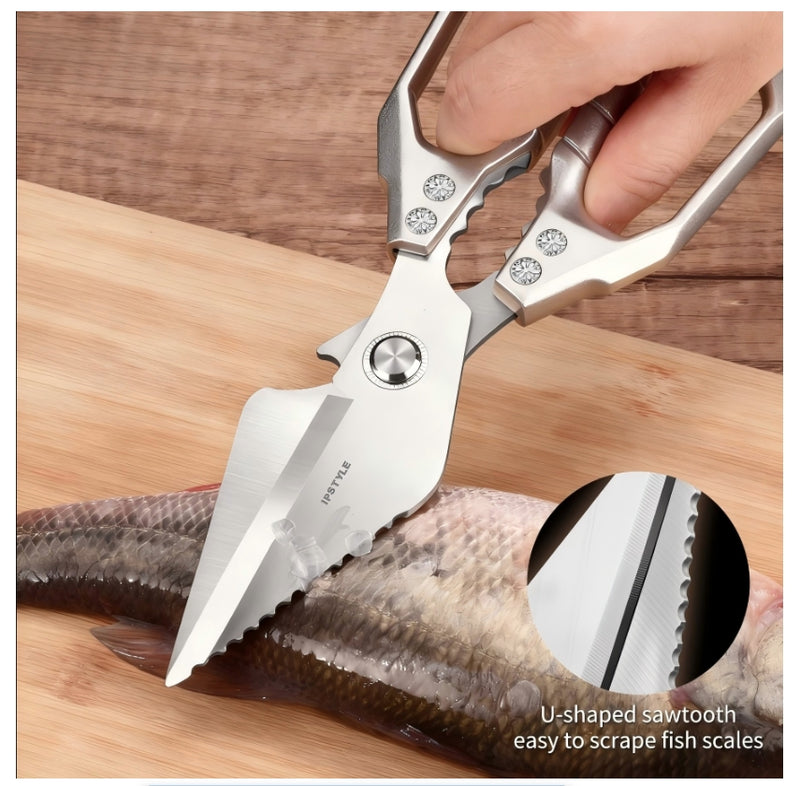 Kitchen Scissors Chicken Bone Scissors Fish Scale Scraper Bottle Opener