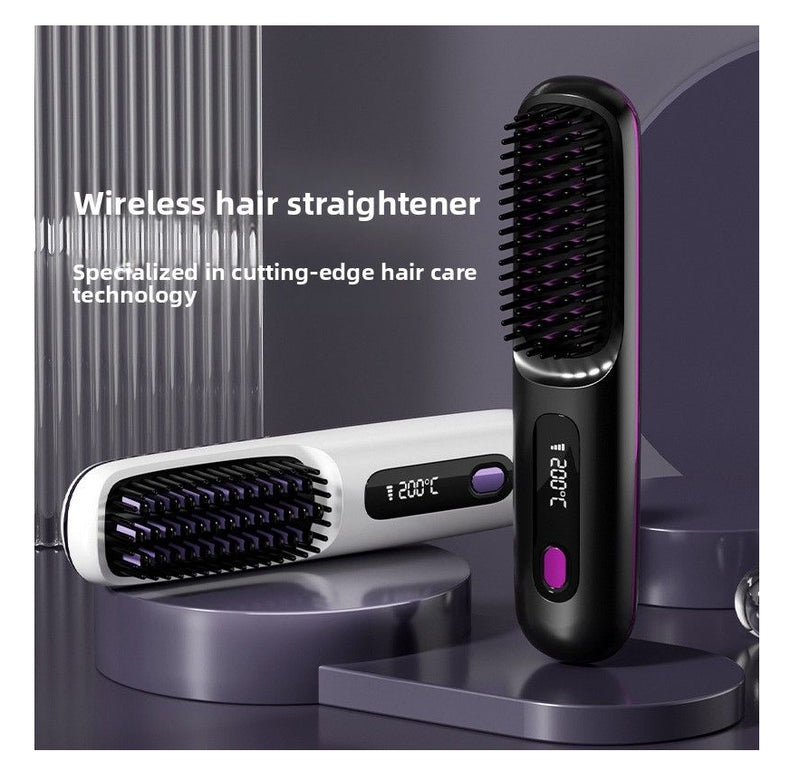 IPSTYLE 2-in-1 Straightener Curler with Negative Ions - 3 Heat Settings