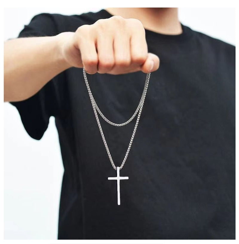 Male Chains Christian Choker Fashion Stainless Steel Necklace