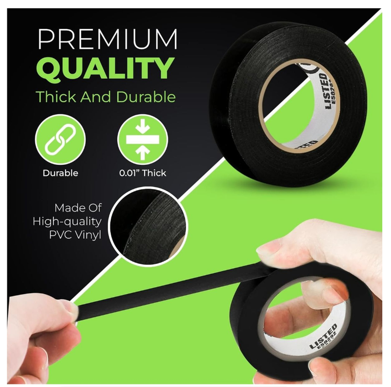 Electrical Tape PVC Waterproof Repair Insulation Tape 16mm×5m 3Roll