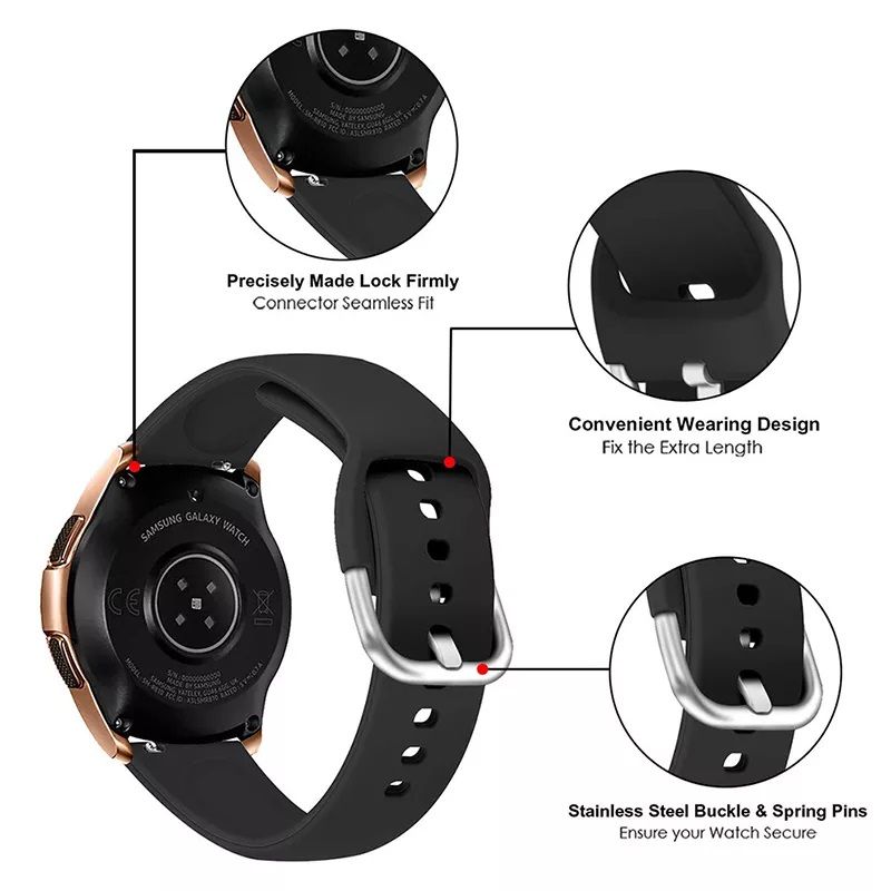 22mm Silicone Band compatible with Samsung Galaxy Watch