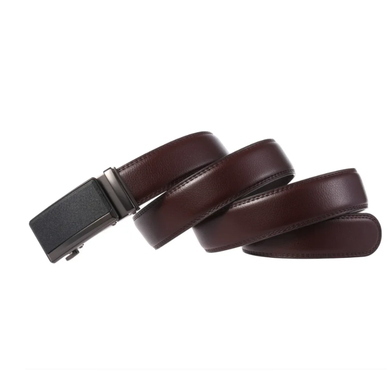 Men's Leather Belts Fashion Automatic Buckle Cowskin Male Belts Luxury Designer Black Brown 3.5cm