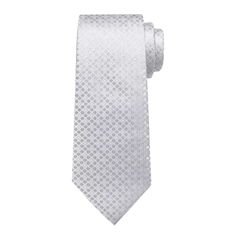 Silk Men Tie Pocket Square Cufflinks 8cm Luxury Wedding Prom Accessories Gravats