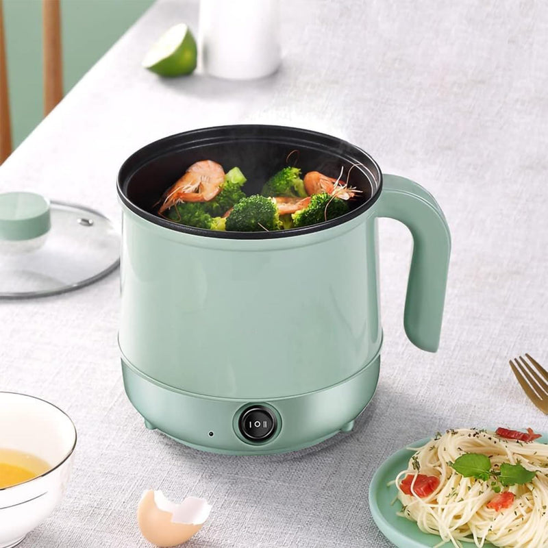 IPSTYLE 1.7L Electric Hot Pot Non-Stick Mini Portable Travel Cooker