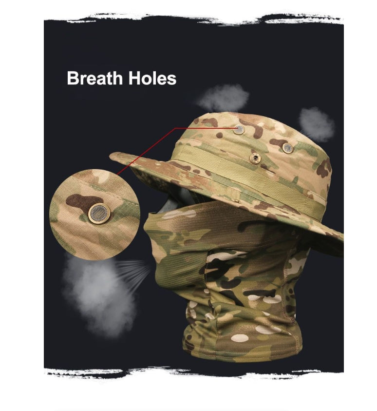 Camouflage Cap Balaclava Hat Suit Foldable Soft Hat Outdoor Hunting Fishing