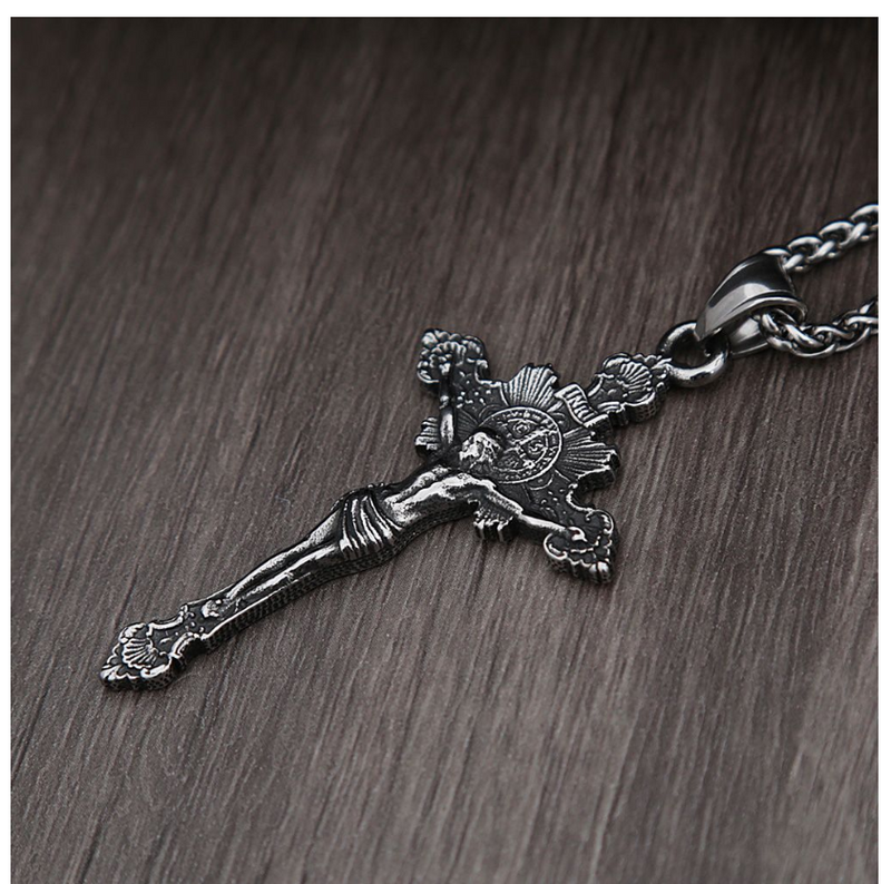 Cross Pendant Chain Necklace Christian Church Baptism Gift