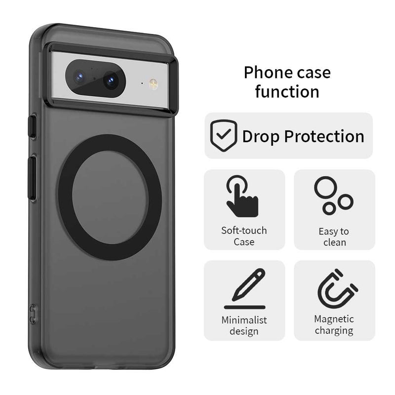 Phone Case for Google Pixel 8, Compatible with Magsafe, Shockproof Magnetic Case Cover