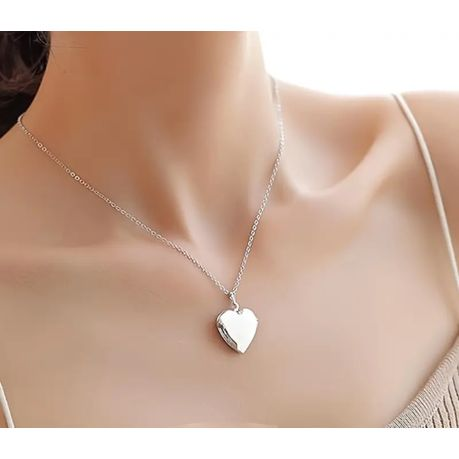 Heart Locket Stainless Steel Pendant Necklace
