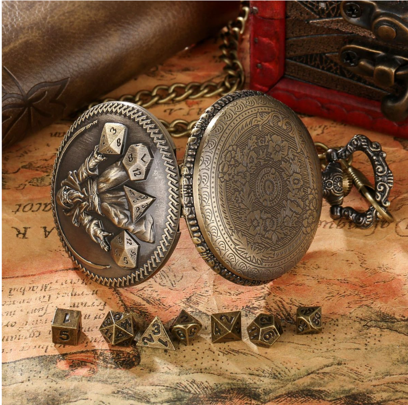 IPSTYLE Mini Metal DND Dice Set Board Games D&D Accessory