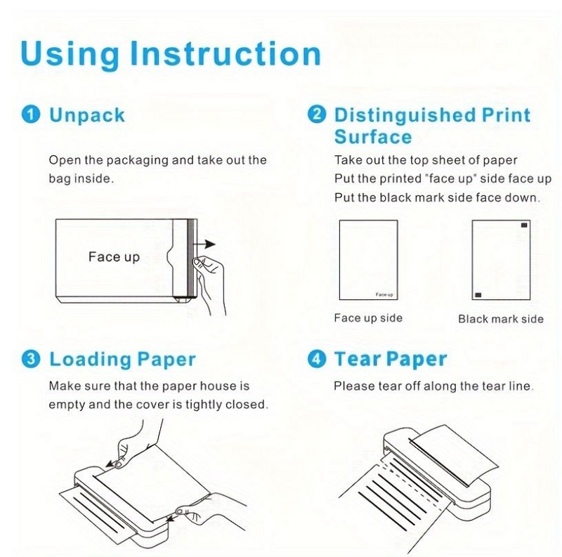 Thermal Printer Paper A4 Portable Thermal Printer Paper 100Sheets