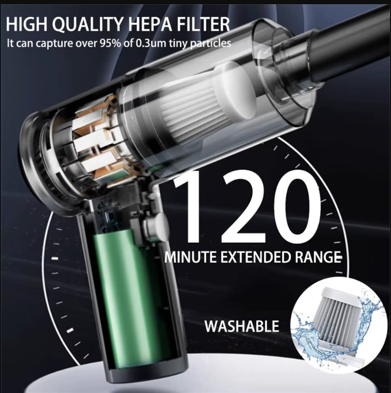Portable Cordless Handheld Car Vacuum Cleaner Dual Use Blowing & Suction