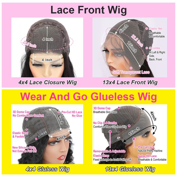 Peruvian Hair Water Wave Wig Curly Bob Wig 14 Inch