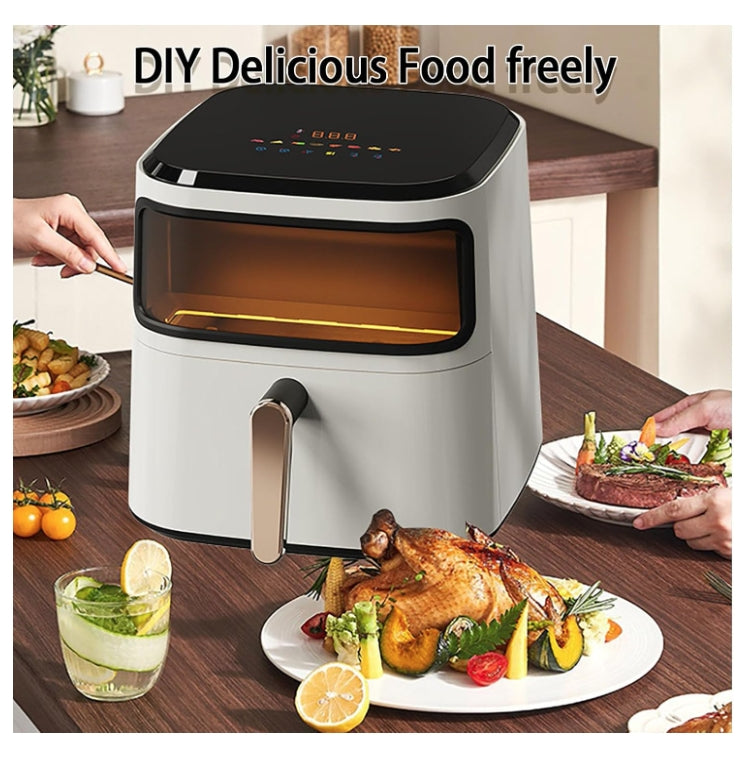 Air Fryer, Electric Oven Fryer Multifunctional Cooker 6.5L with Touch Recipes