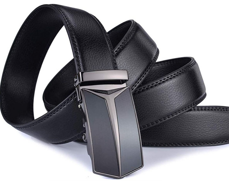 Metal Alloy Automatic Buckle Belt Men's Genuine Leather Waistband Fashion