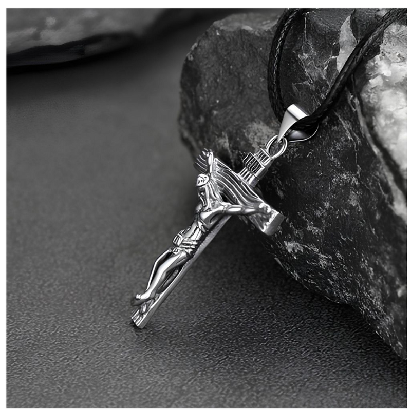 Jesus Cross Pendant Necklaces 2025 Classic Men's Stainless Steel Jewelry