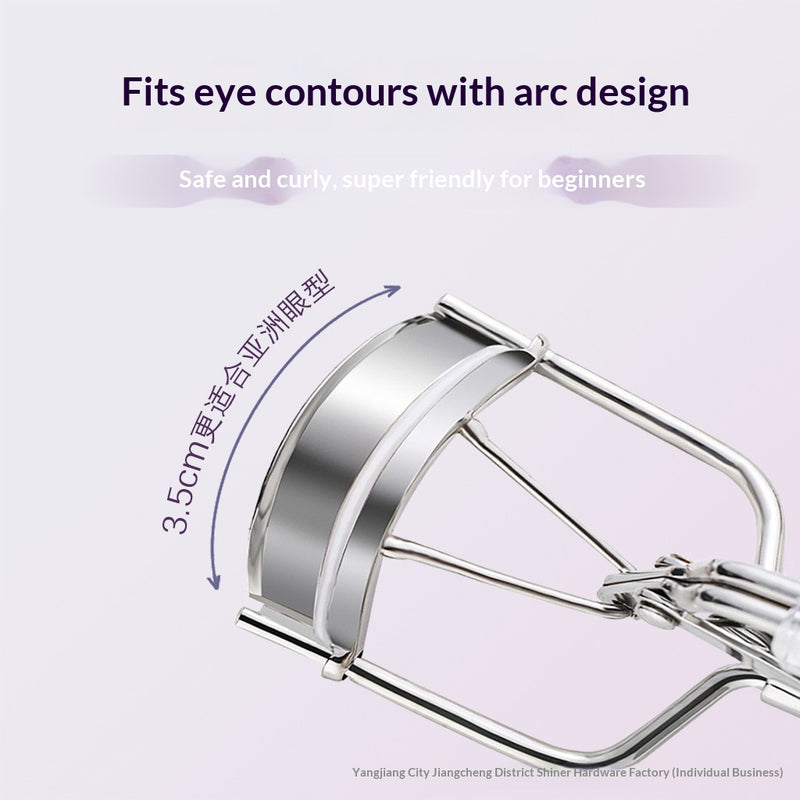 Heart Shaped Handle Wide Angle Eyelash Curler, Long Lasting Lash Curling Tool, Easy To Use Makeup Accessory For Beginners