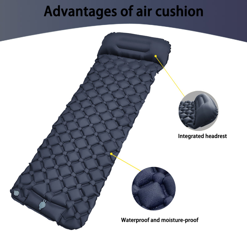 Outdoor Sleeping Mat/Pad Camping Inflatable Mattress with Pillows Travel Mat Folding Bed