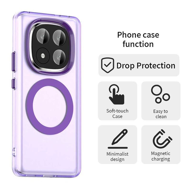 Phone Case for Xiaomi Redmi Note 14 Pro Plus 5G, Compatible with Magsafe,Shockproof Magnetic Case Cover