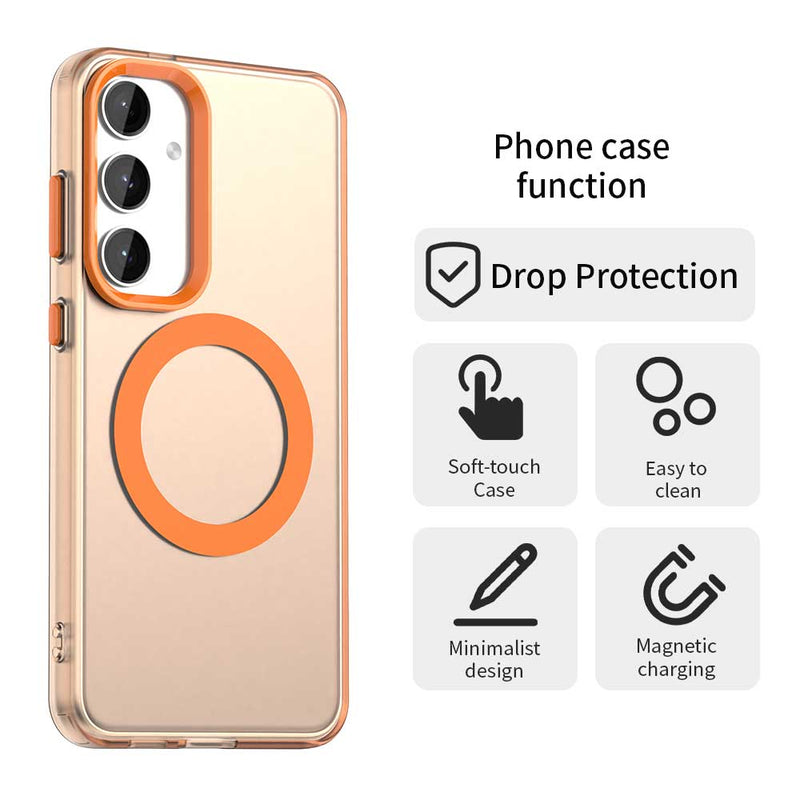 Phone Case for Samsung Galaxy S24, Compatible with Magsafe,Shockproof Magnetic Case Cover