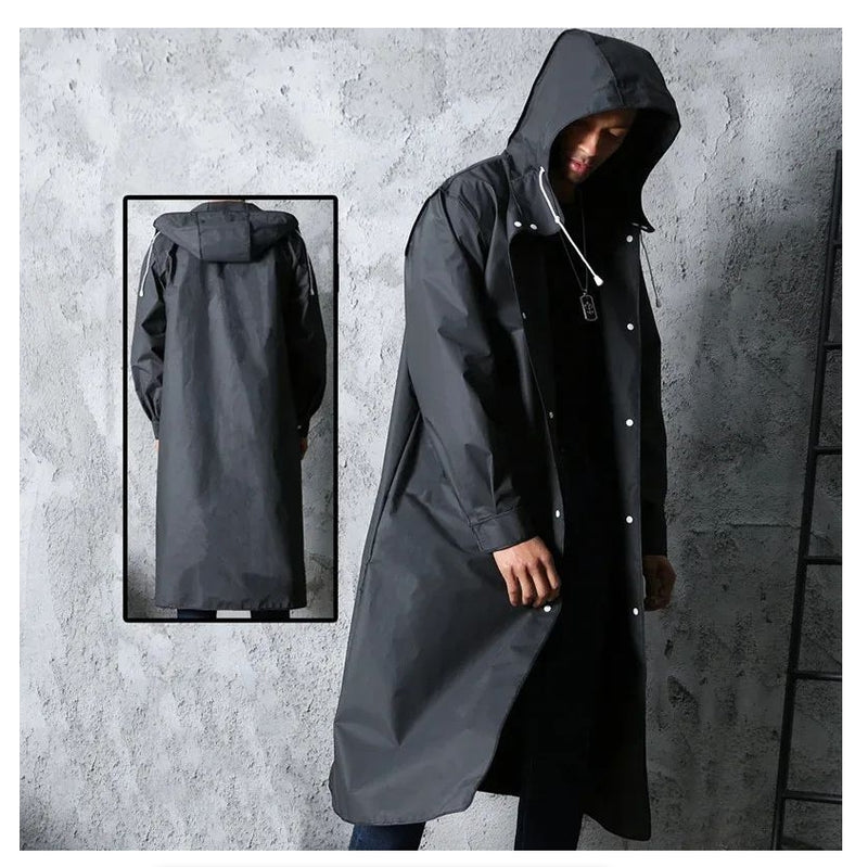 IPSTYLE Fashion Adult Waterproof Long Raincoat Ladies Men Raincoat