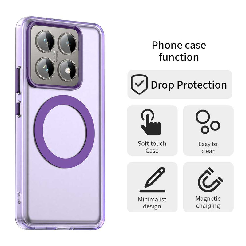 Phone Case for Xiaomi 14T, Compatible with Magsafe, Shockproof Magnetic Case Cover