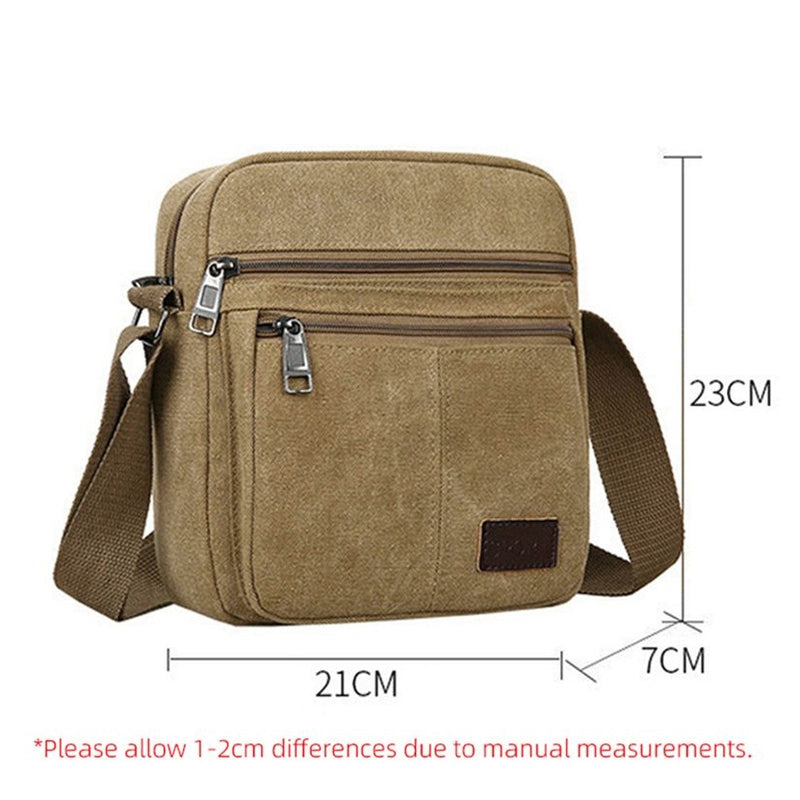 Canvas Shoulder Bag Casual Bag Sling Small Waterproof Business Handbag