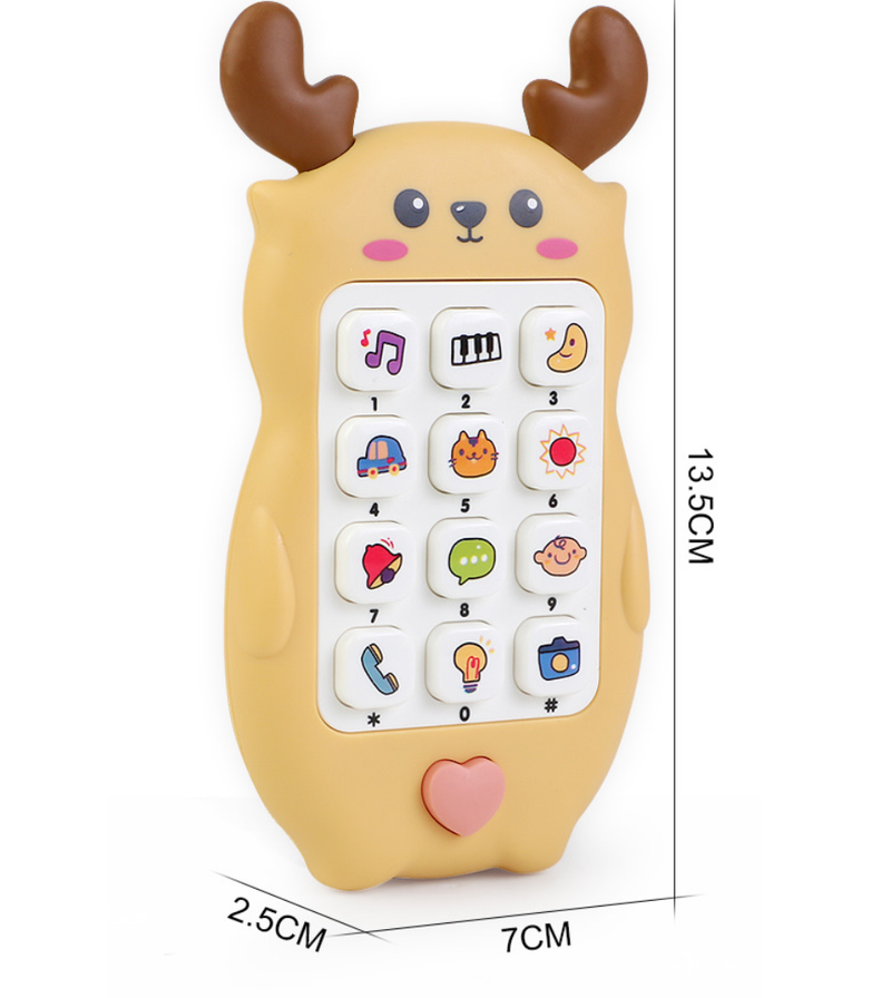 Music Sound Baby Phone Toy with Teether Sleeping Educational Toy Gifts