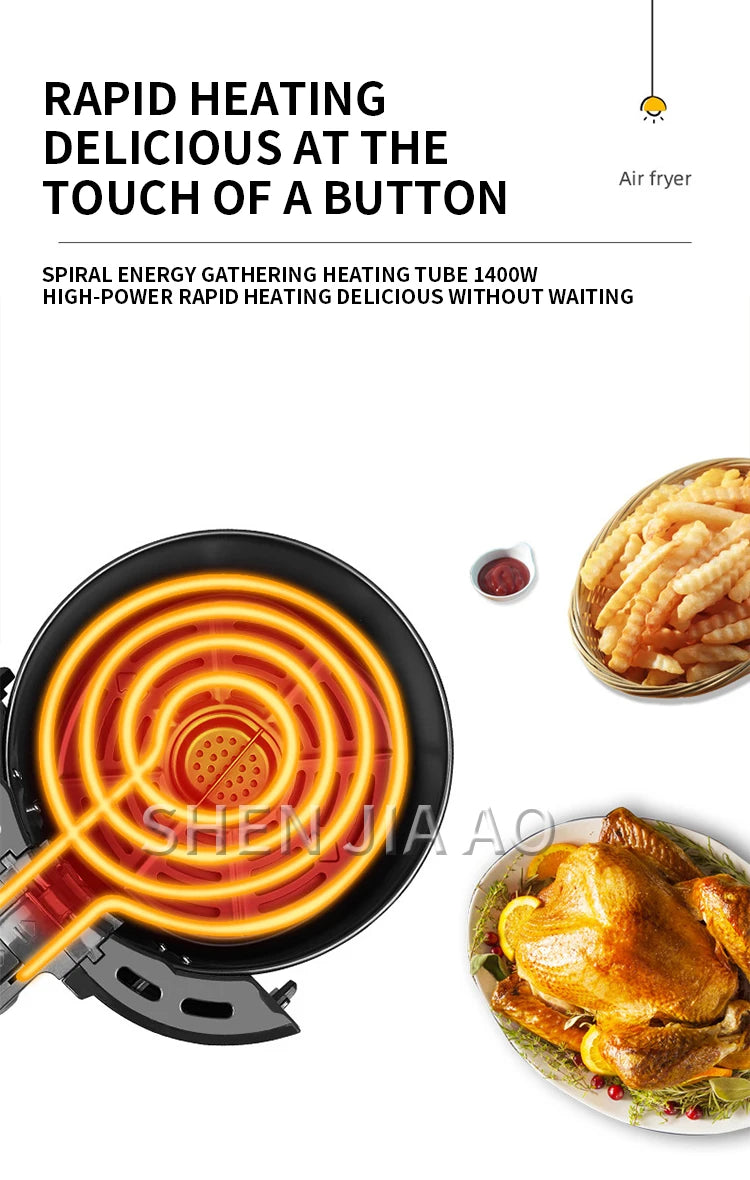 5L Air Fryer Household Large Capacity Electric Fryer