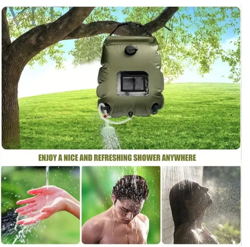 Camping Shower Solar Bath Shower Heating Water Bag Camping Hiking Travel