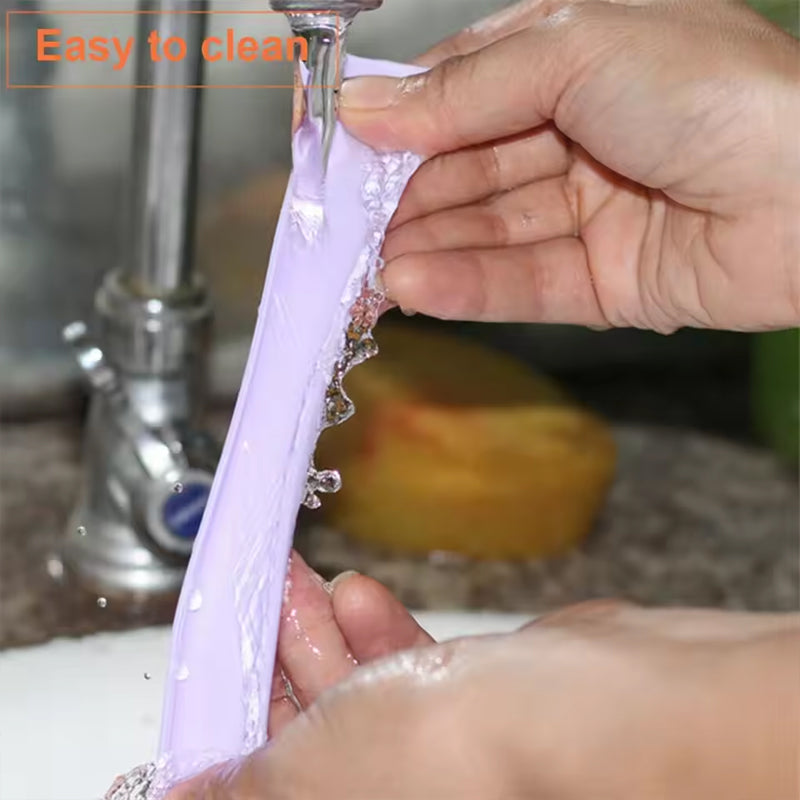 6-Piece Reusable Silicone Straws With Snap Open Design