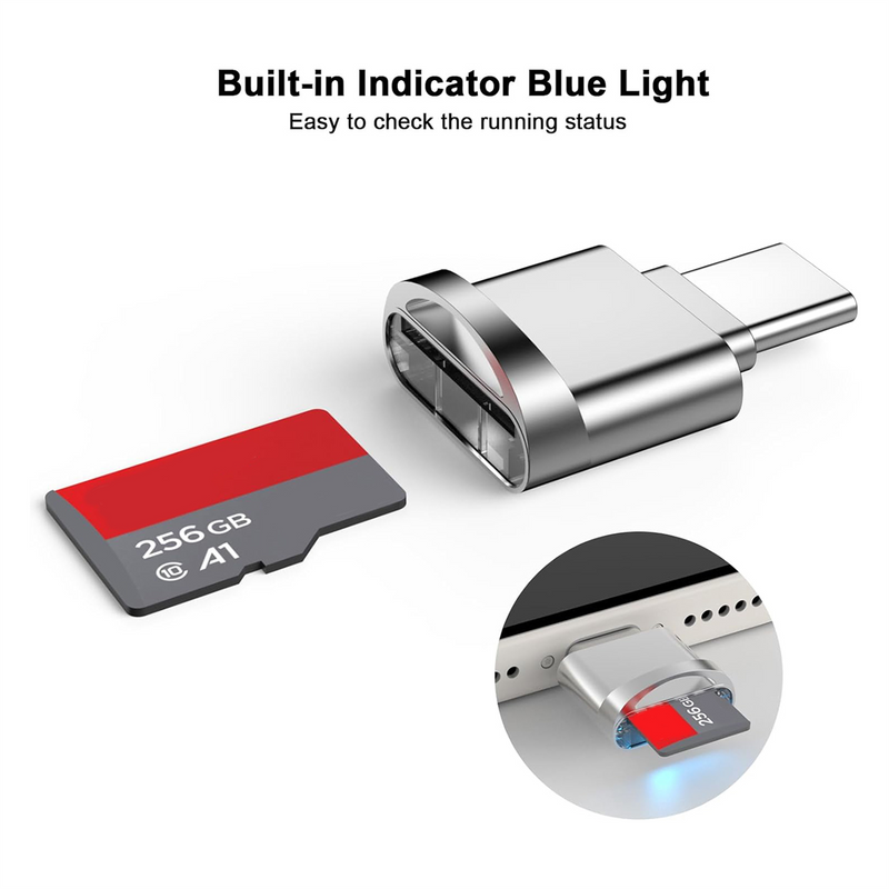 Micro-SD Card Reader Adapter, USB Type C to Micro-SD/TF Card Reader