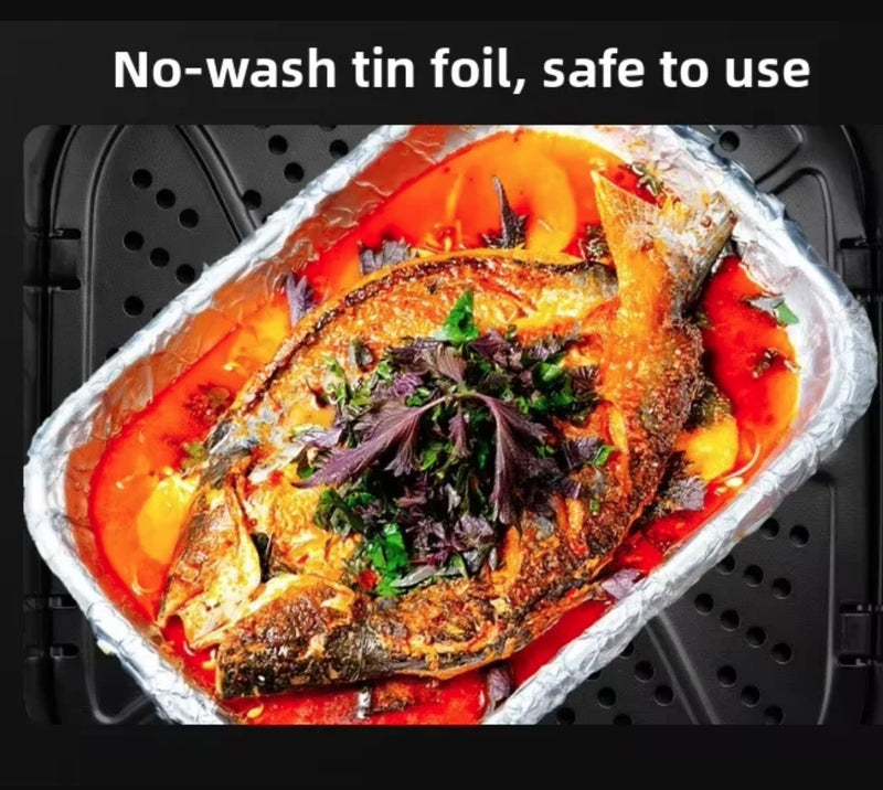 Double Bile Large-Capacity Air Fryer Household Oil-free Fish Grill High-Power Electric Fryer 2x4.1L