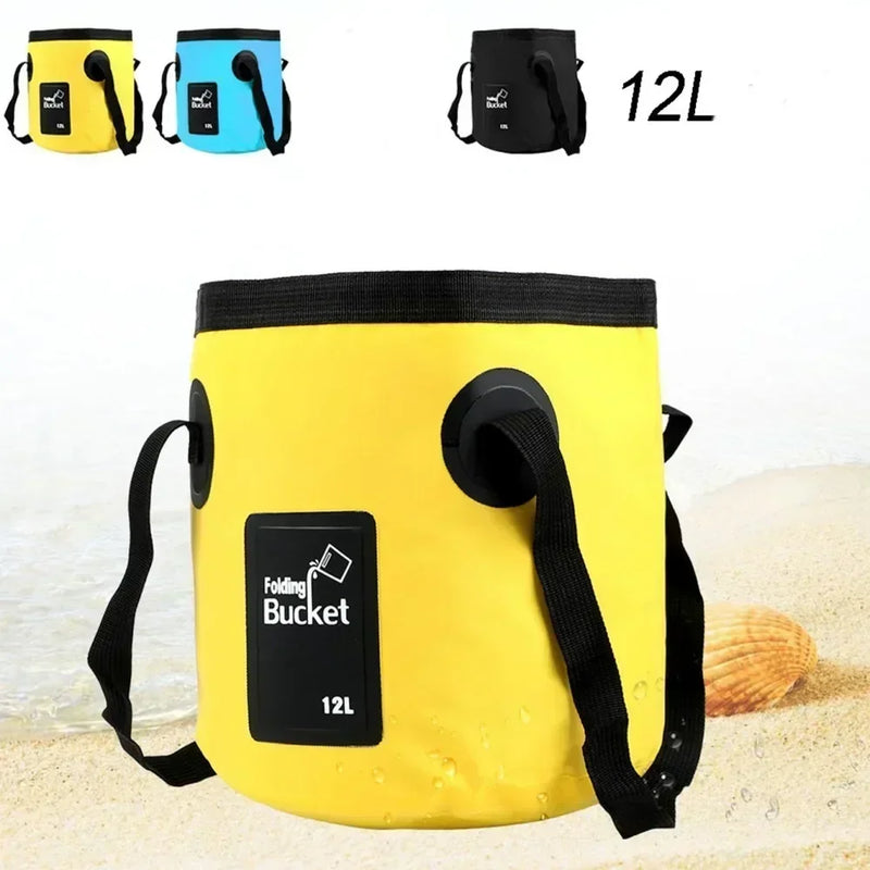 12/20L Portable Folding Bucket, Foldable Fishing Bucket, Camping Water Storage Container Collapsible Outdoor Travel Water Bucket